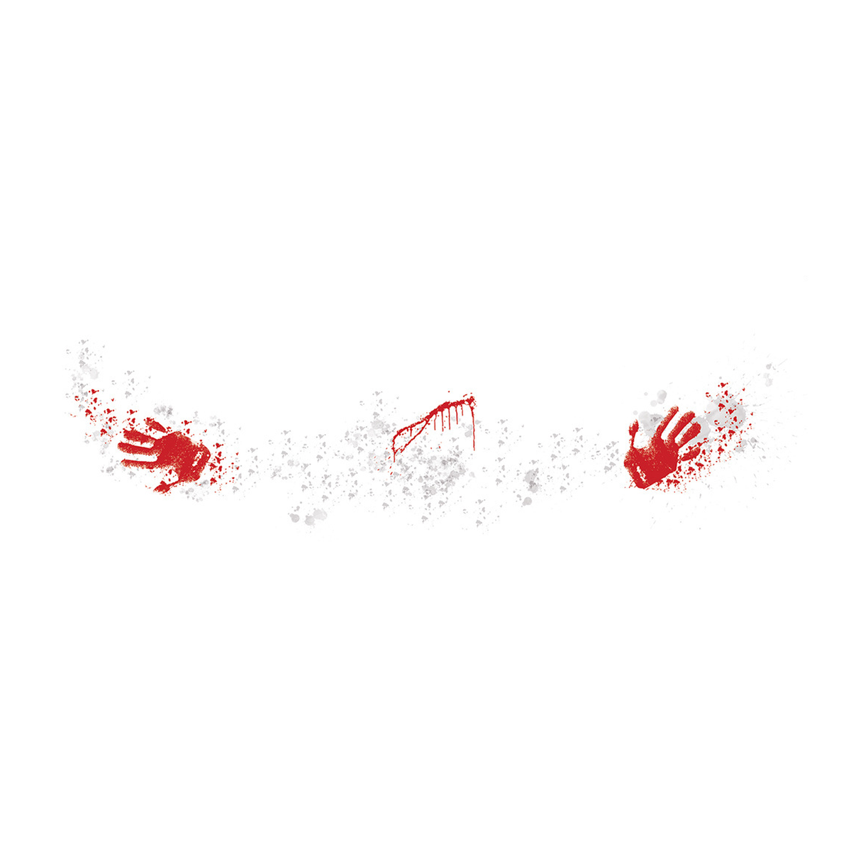 Halloween Bloody Handprint Tattoo Stickers