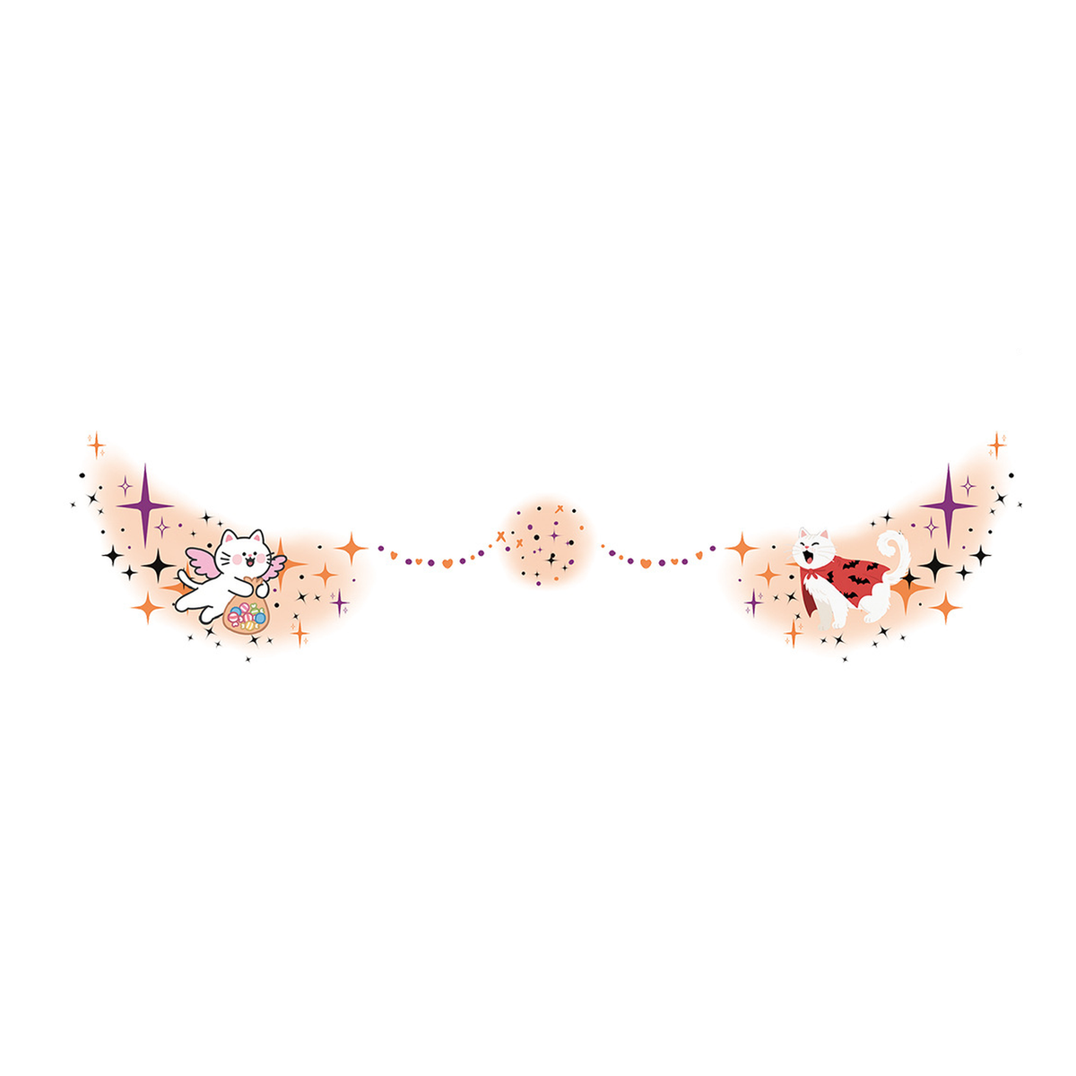 Halloween Cute Cat Tattoo Stickers