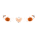 Halloween Pumpkin Heart Tattoo Stickers