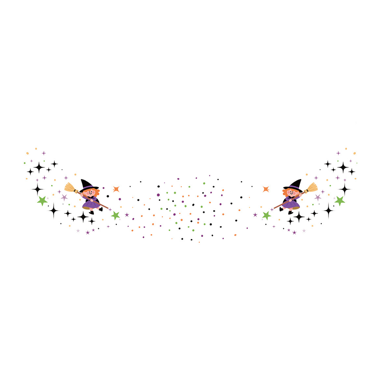 Halloween Witch Broom Tattoo Stickers
