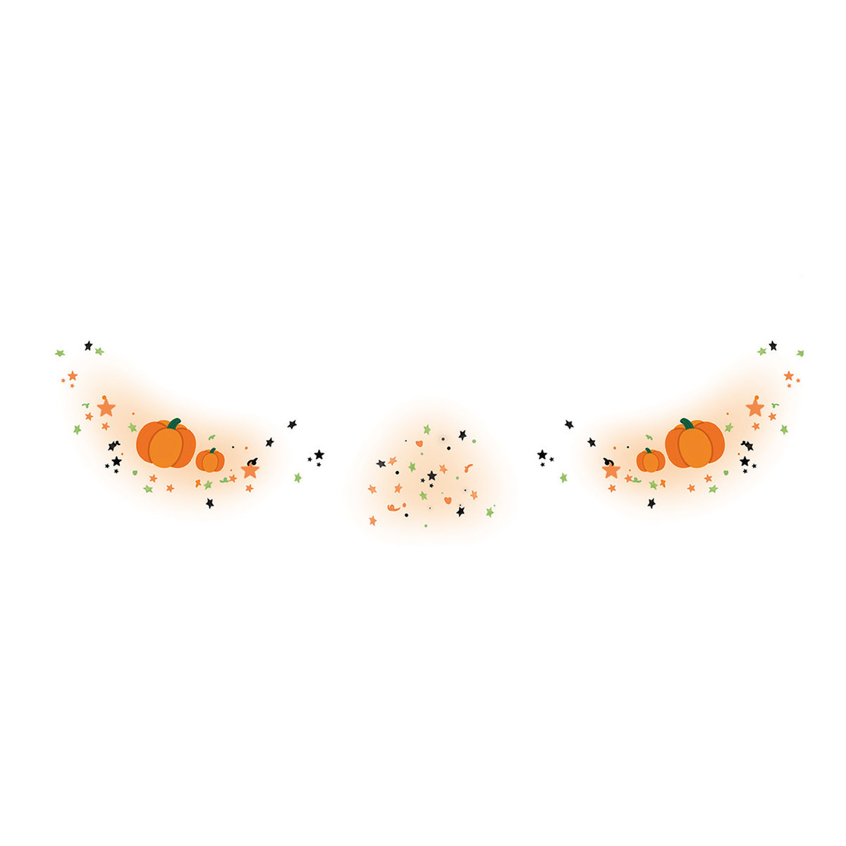 Halloween Pumpkin Star Tattoo Stickers