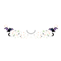 Halloween Bat Moon Tattoo Stickers