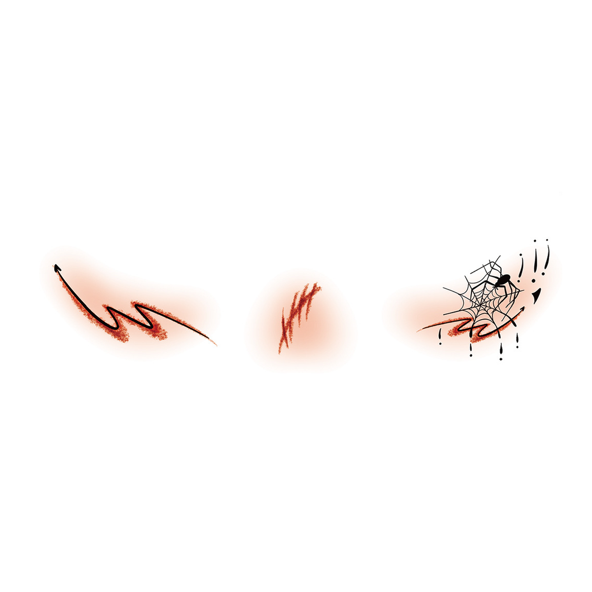 Spider Wound Halloween Tattoo Stickers