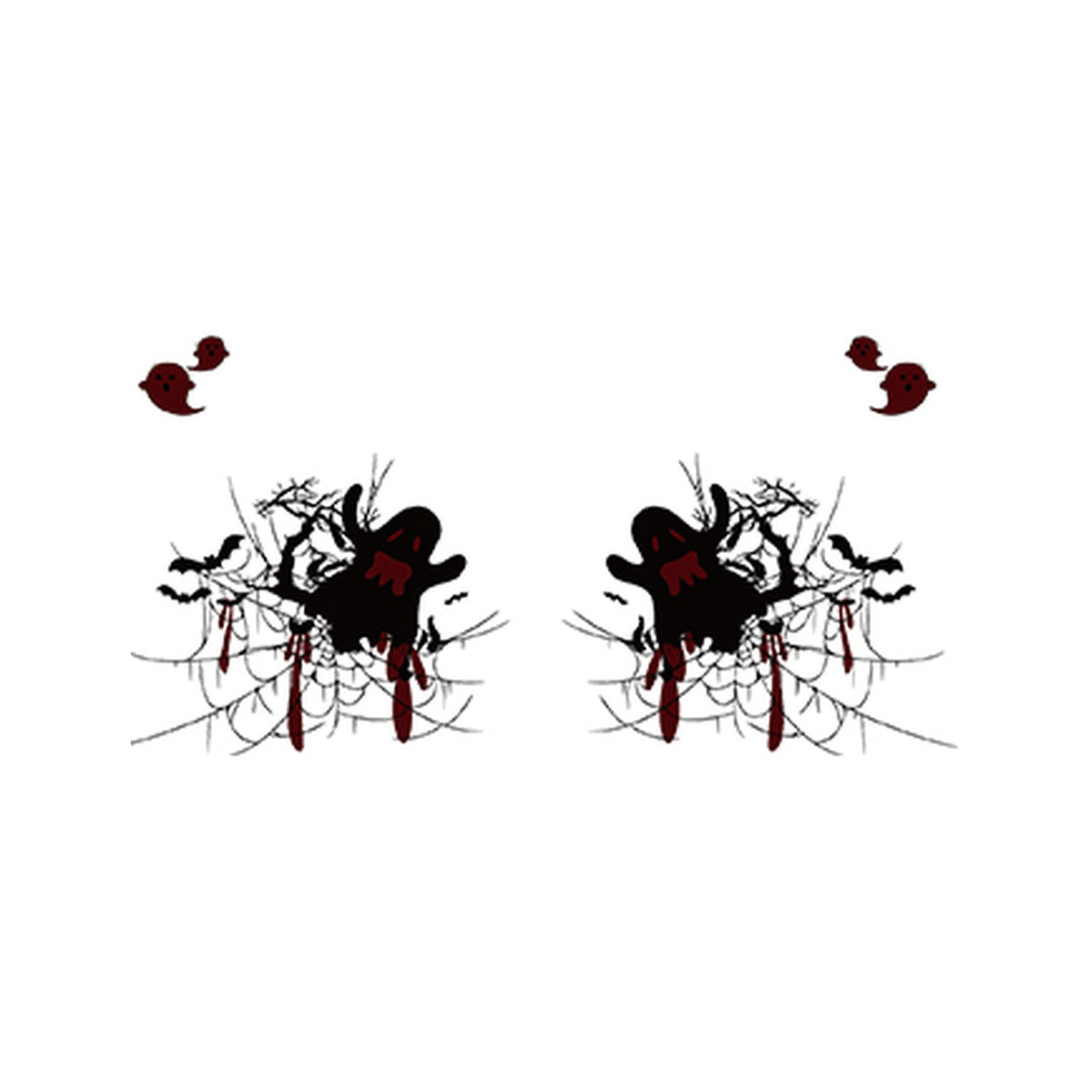 Ghost Web Halloween Tattoo Stickers