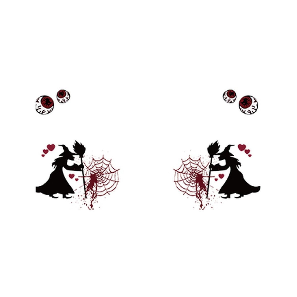 Witch Web Halloween Tattoo Stickers
