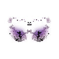 Purple Witch Halloween Tattoo Stickers