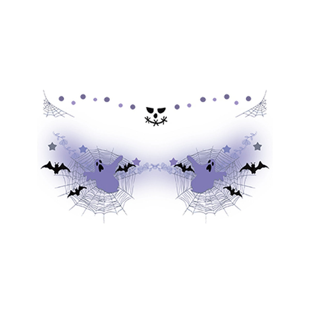 Ghost Bat Halloween Tattoo Stickers