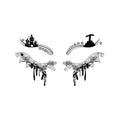 Castle Grave Halloween Tattoo Stickers