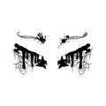 Handprint Web Halloween Tattoo Stickers