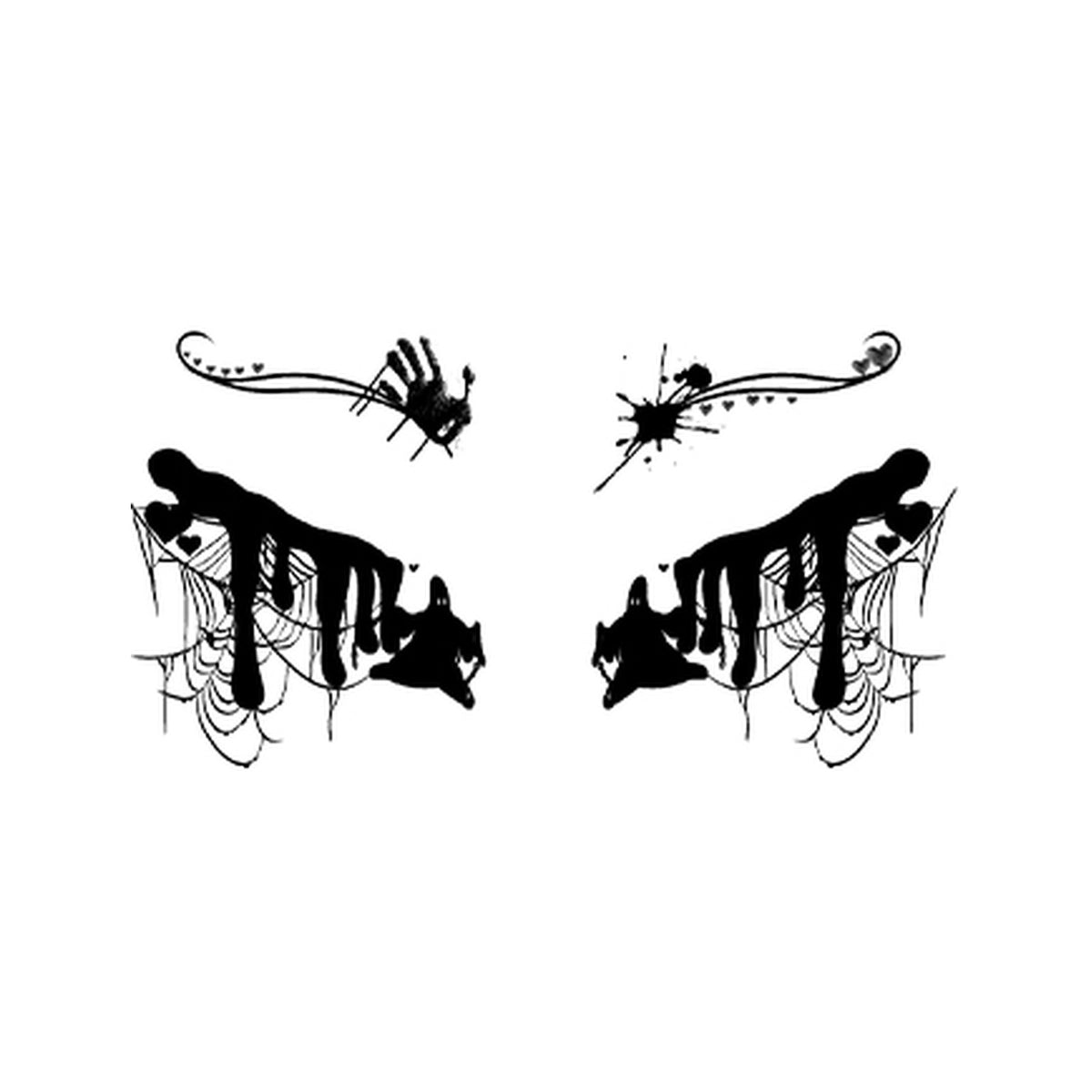 Handprint Web Halloween Tattoo Stickers