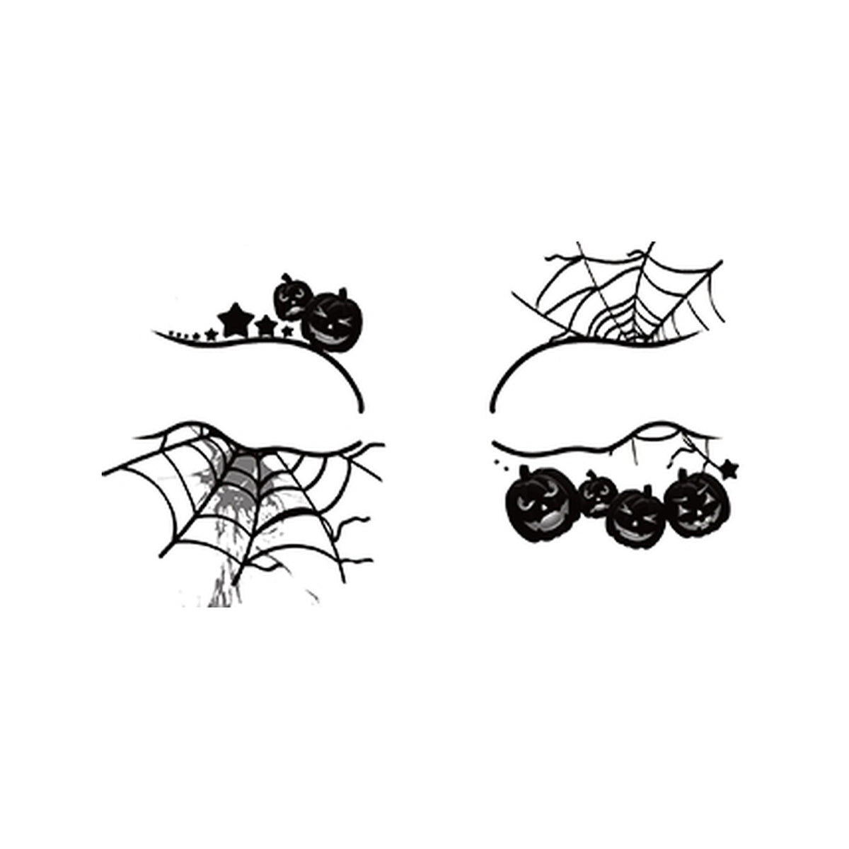 Pumpkin Web Halloween Tattoo Stickers