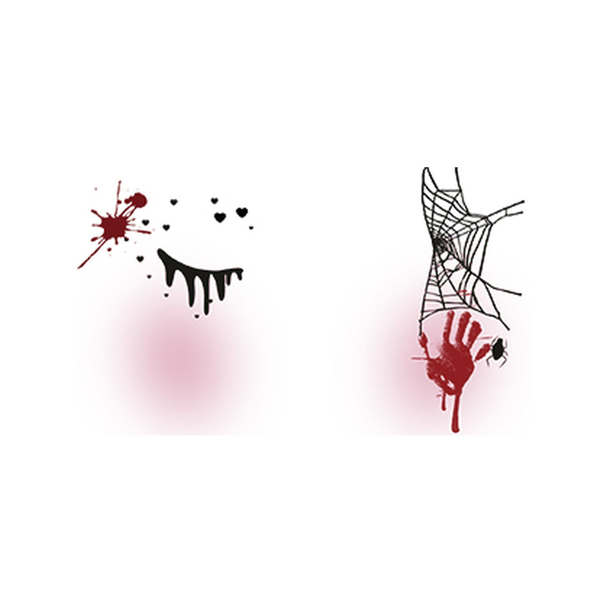Blood Hand Halloween Tattoo Stickers