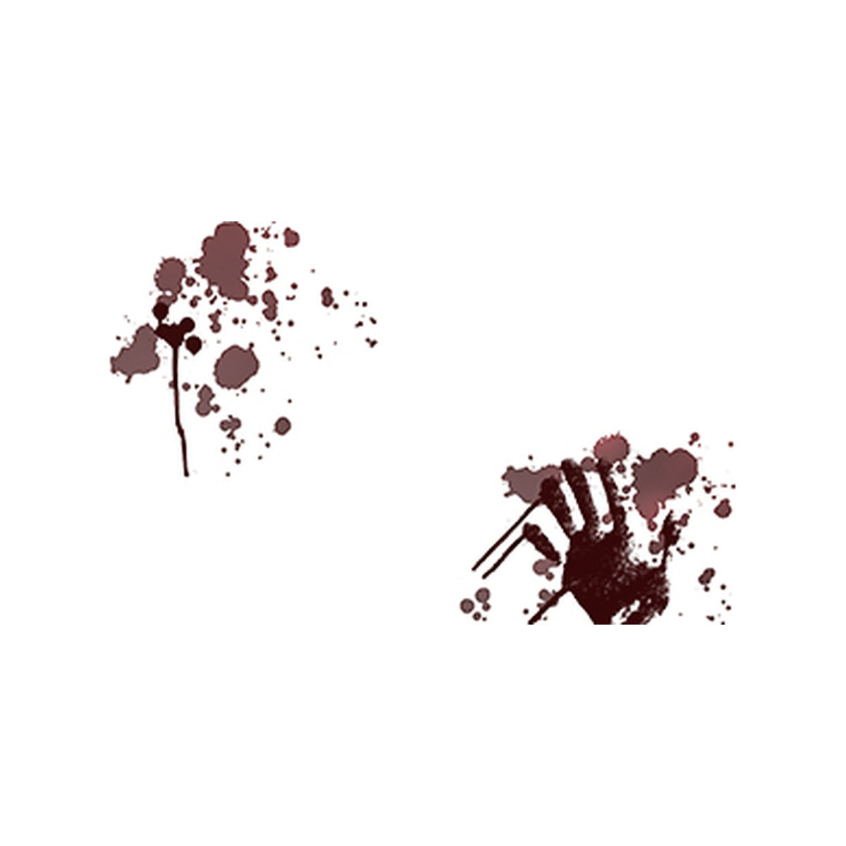 Splatter Hand Halloween Tattoo Stickers