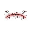 Arrow Bat Halloween Tattoo Stickers