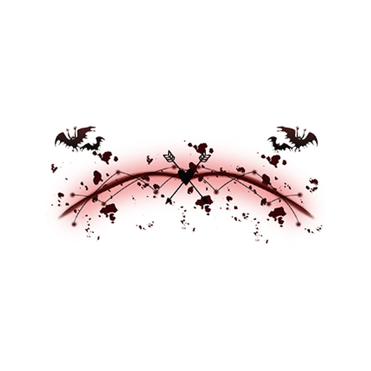 Arrow Bat Halloween Tattoo Stickers