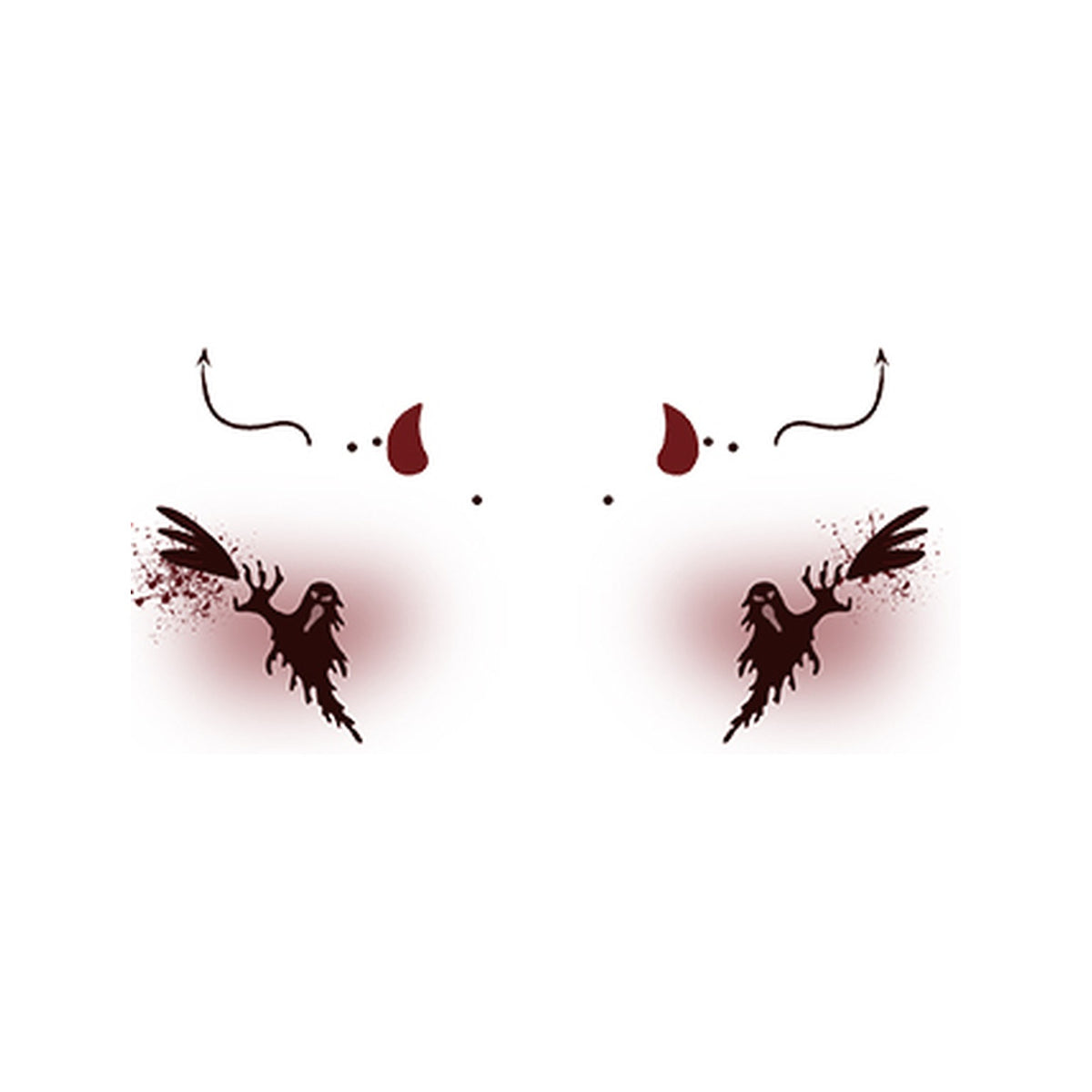 Raven Drip Halloween Tattoo Stickers