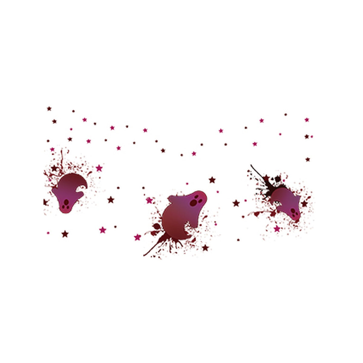 Ghost Star Halloween Tattoo Stickers