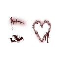 Heart Bat Halloween Tattoo Stickers