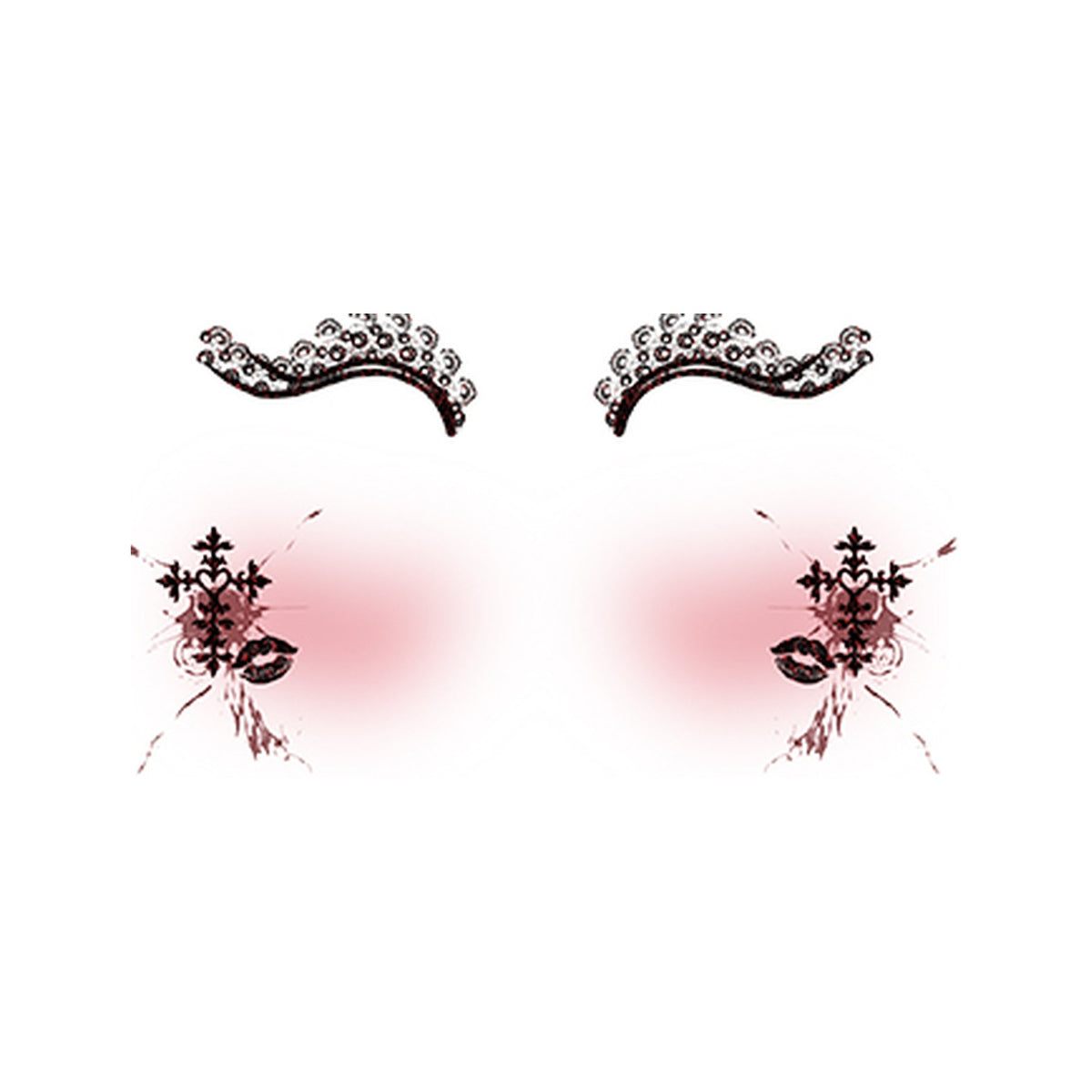 Lace Kiss Halloween Tattoo Stickers