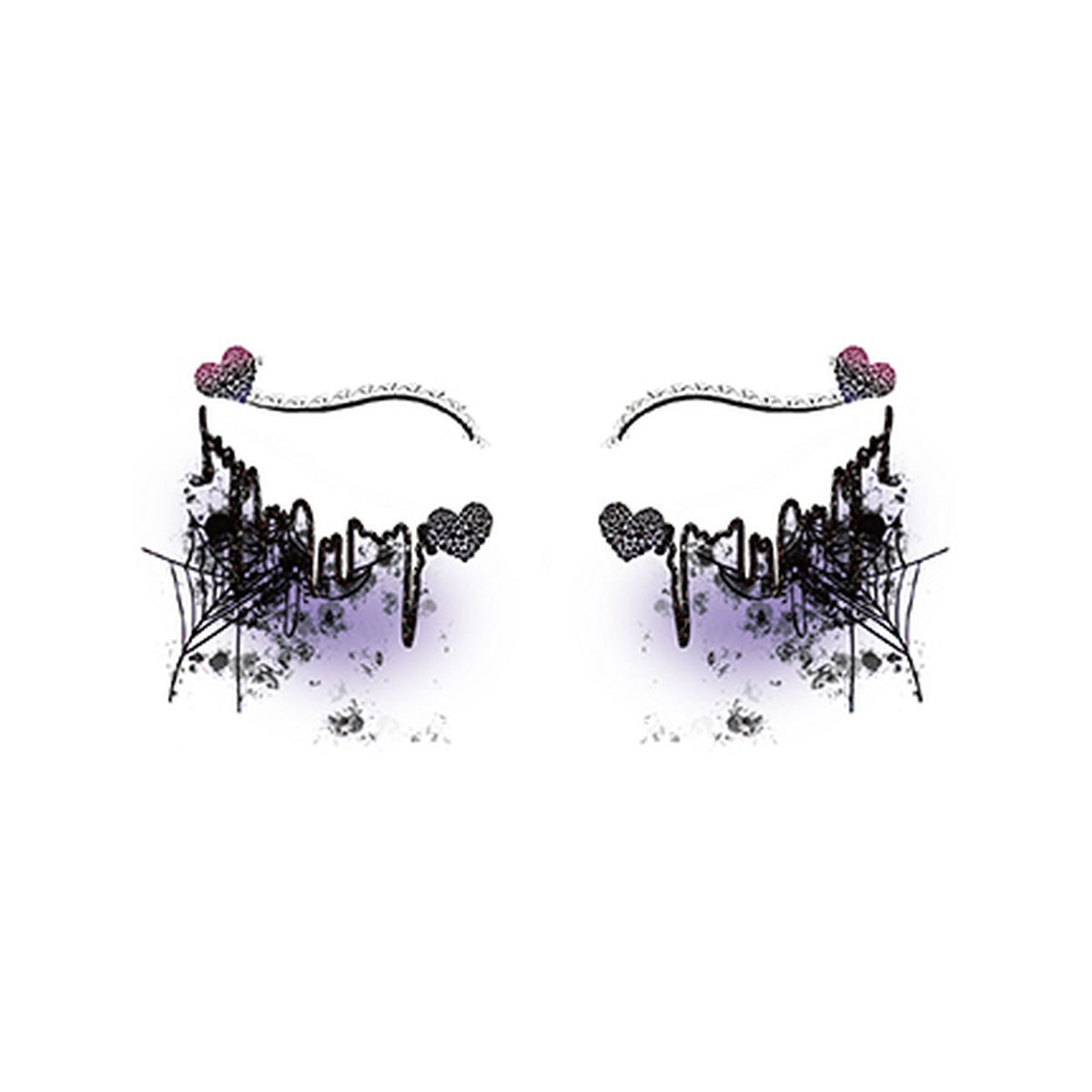 Heart Web Halloween Tattoo Stickers