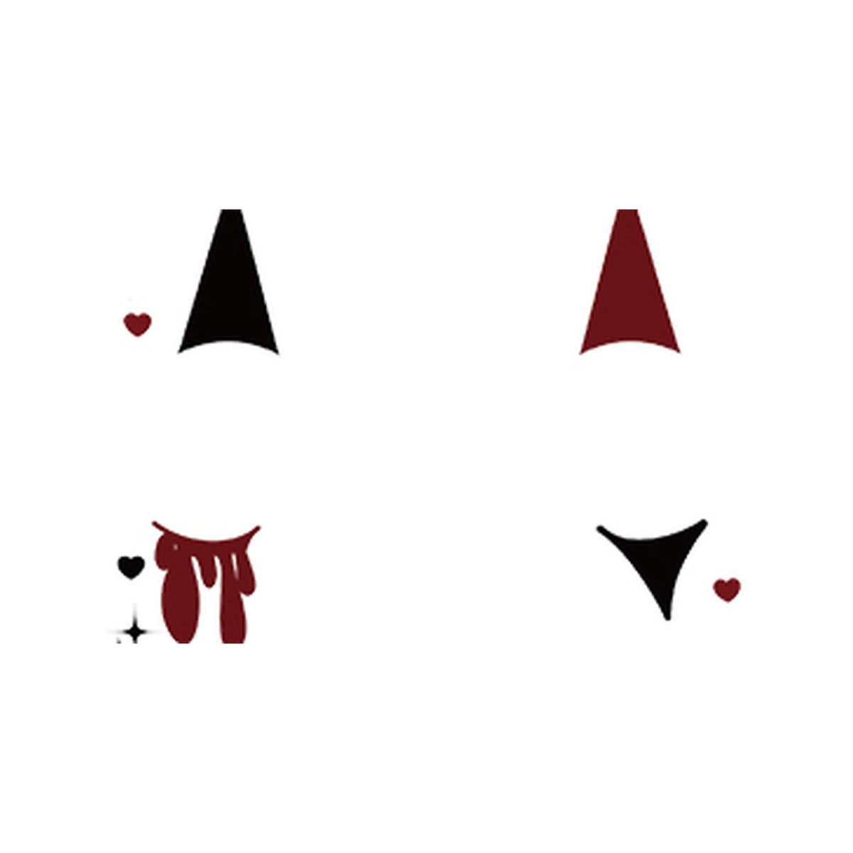 Devil Heart Halloween Tattoo Stickers