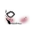 Lace Stitch Halloween Tattoo Stickers