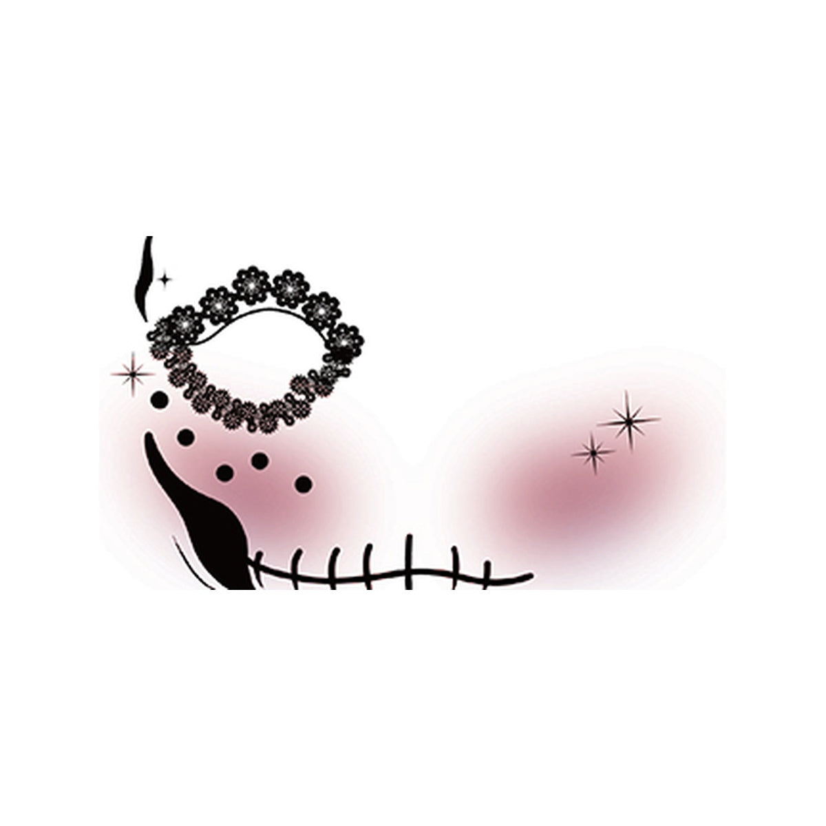 Lace Stitch Halloween Tattoo Stickers