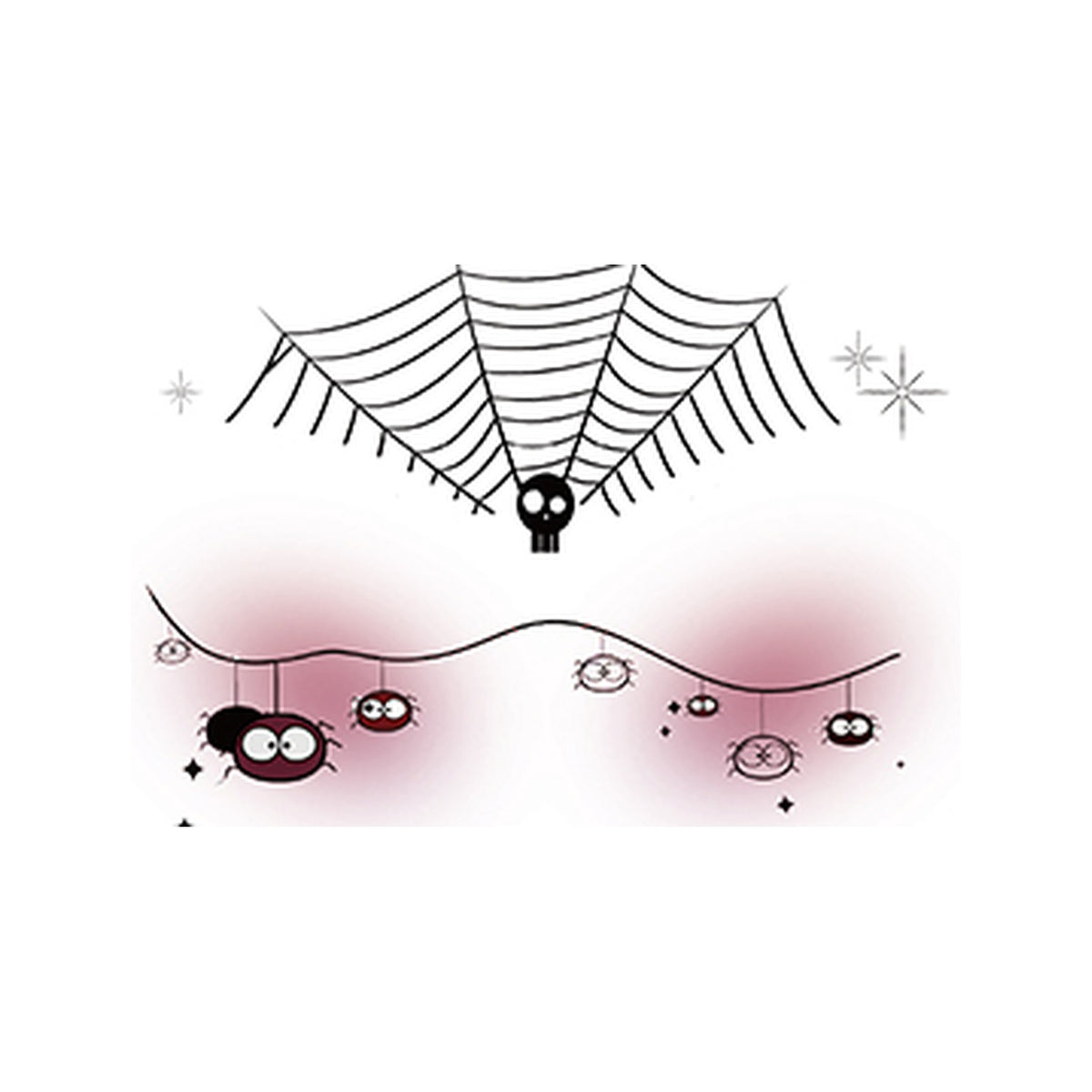 Spider Web Halloween Tattoo Stickers