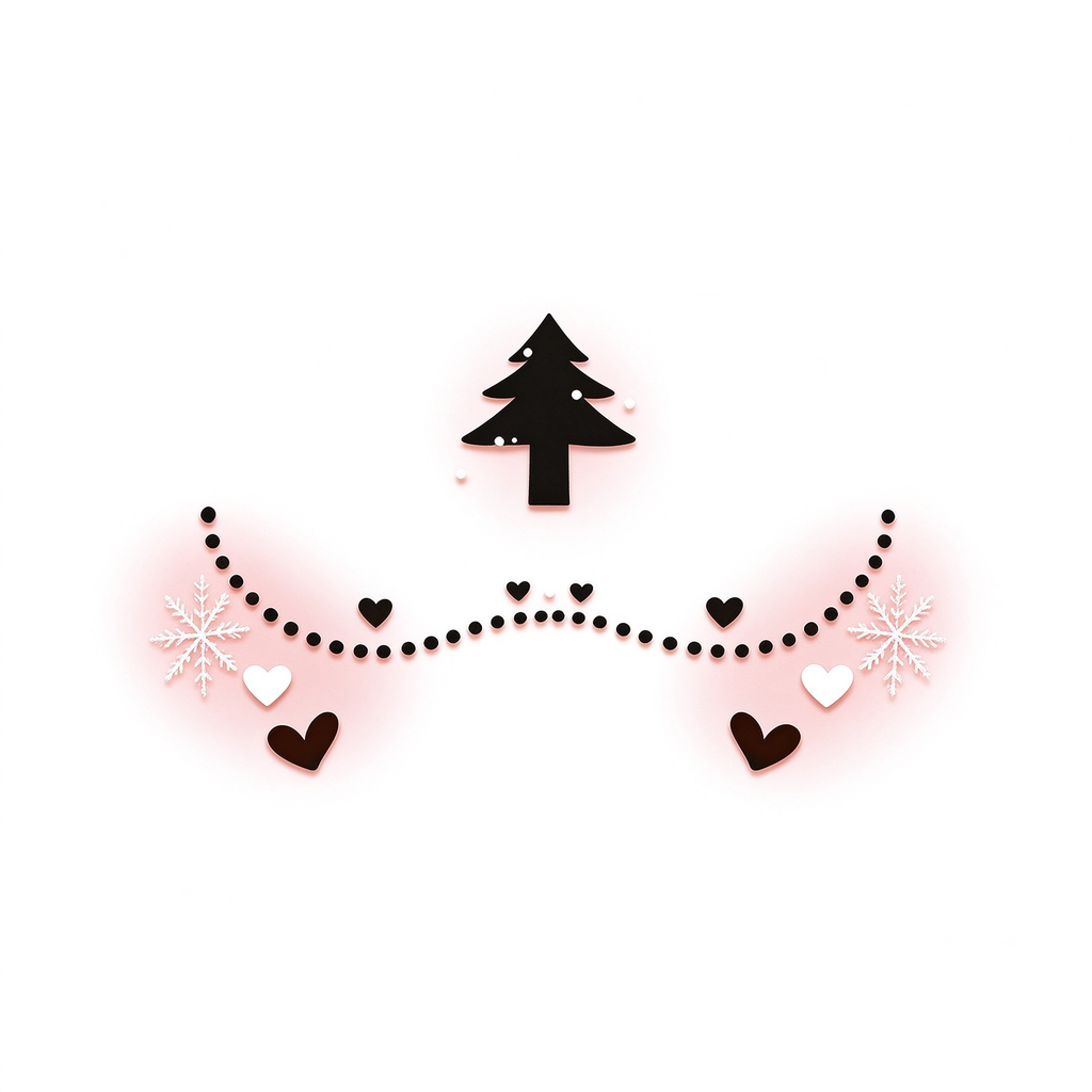 Black Christmas Tree Snowflake Face Temporary Tattoos