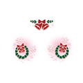 Christmas Bell Wreath Snowflake Face Temporary Tattoos