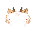 Elf Ear Reindeer Antler Snowflake Christmas Face Temporary Tattoos