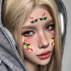 Candy Cane Holly Bauble Christmas Face Temporary Tattoos