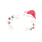 Santa Hat Bauble Christmas Face Tattoos