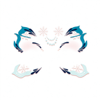 Ice Snowflake Face Tattoos