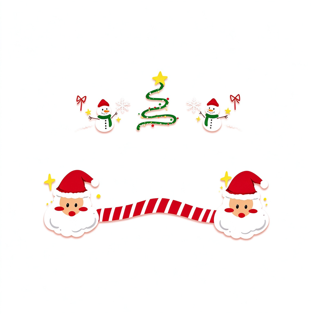 Santa Snowman Face Tattoos