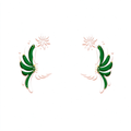 Green Snowflake Face Tattoos
