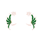 Green Snowflake Face Tattoos