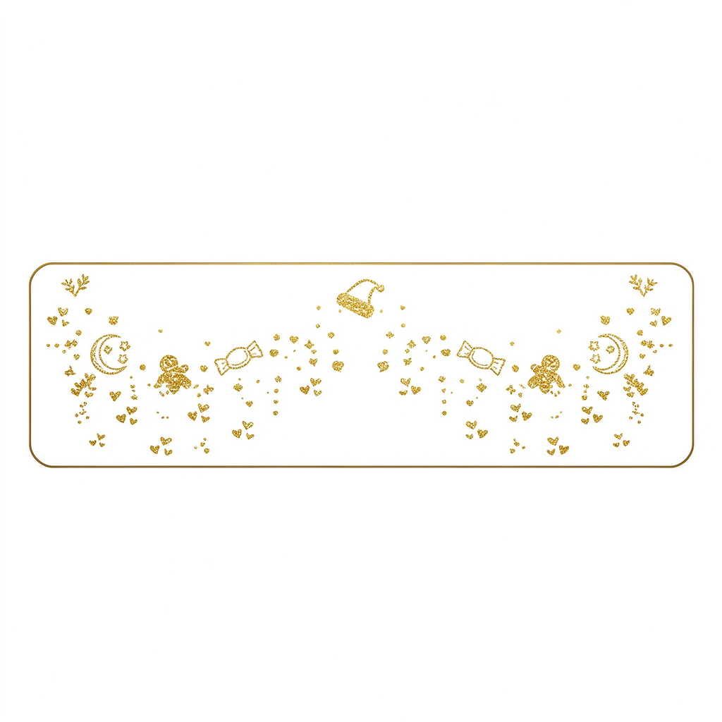 Metallic Glitter Moon & Candy Temporary Tattoos