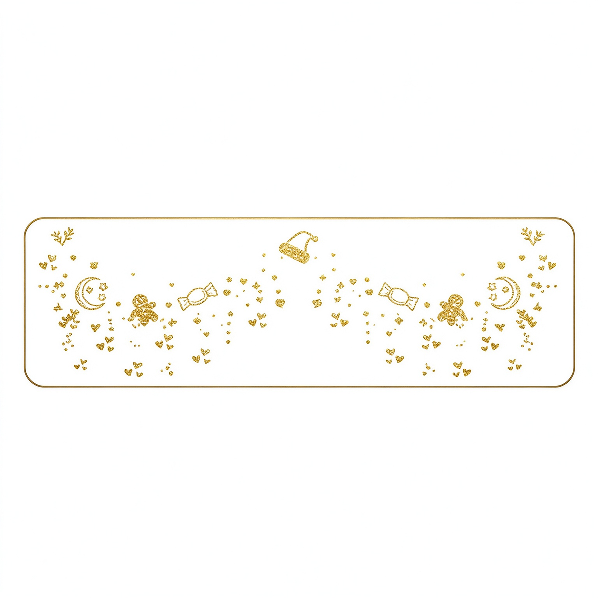 Metallic Glitter Moon & Candy Temporary Tattoos