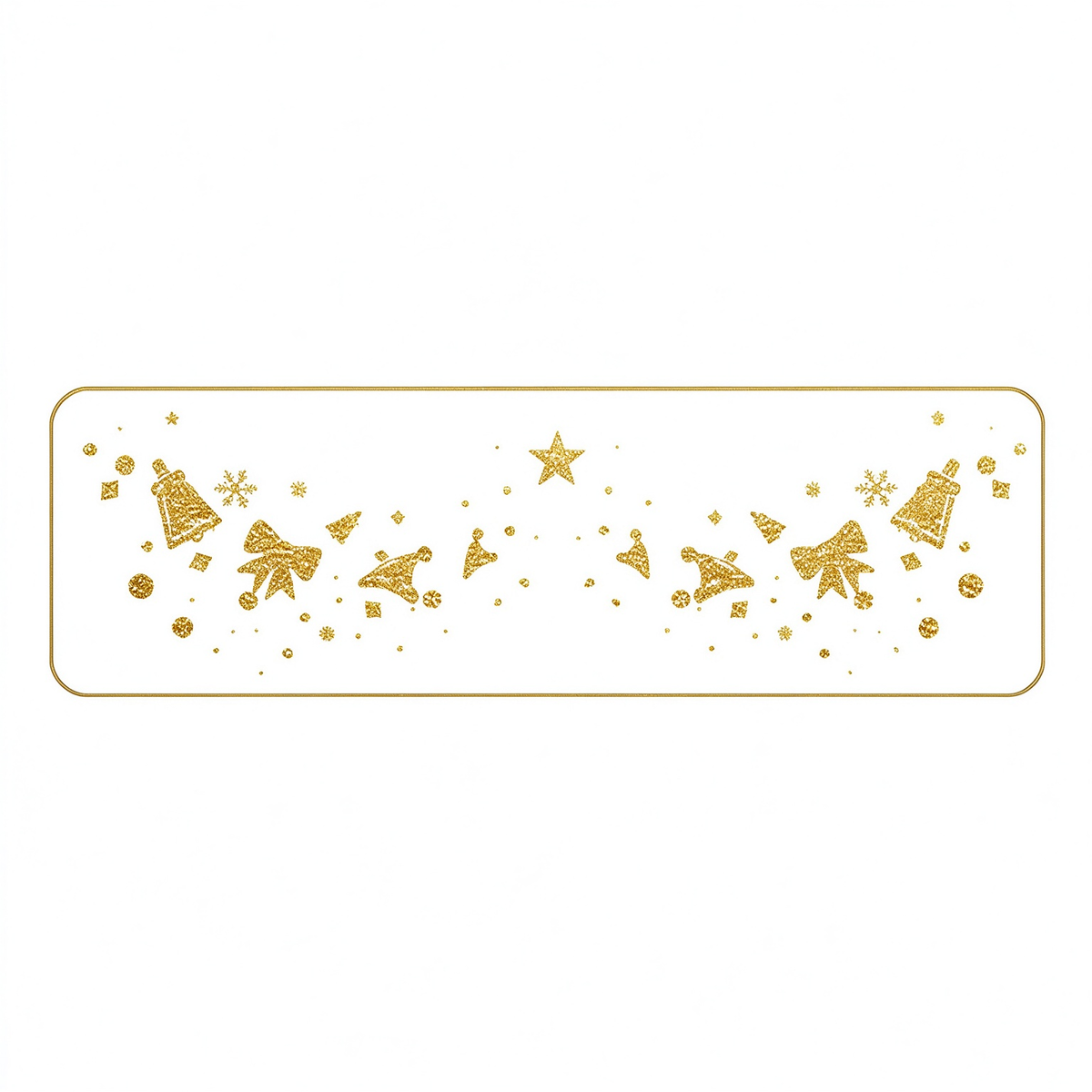 Metallic Glitter Bell & Bow Temporary Tattoos