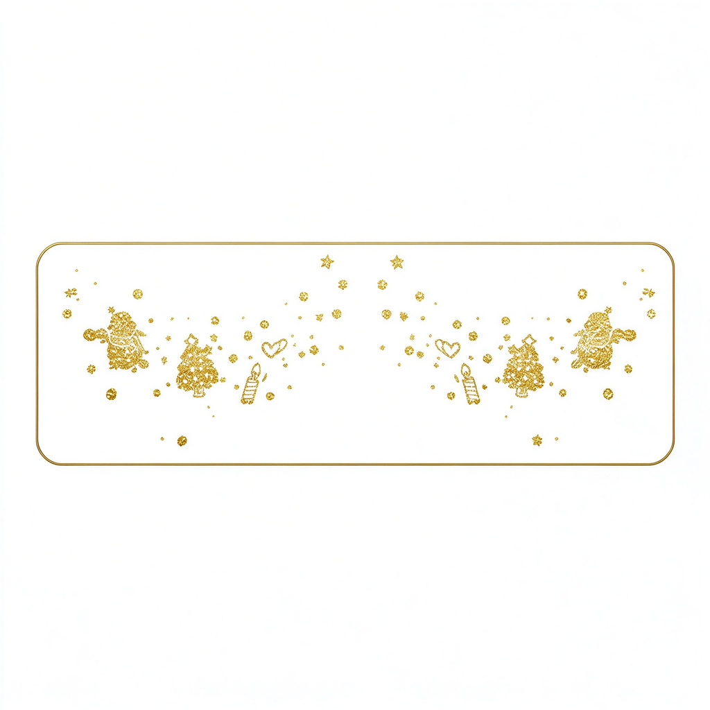 Metallic Glitter Tree & Santa Temporary Tattoos
