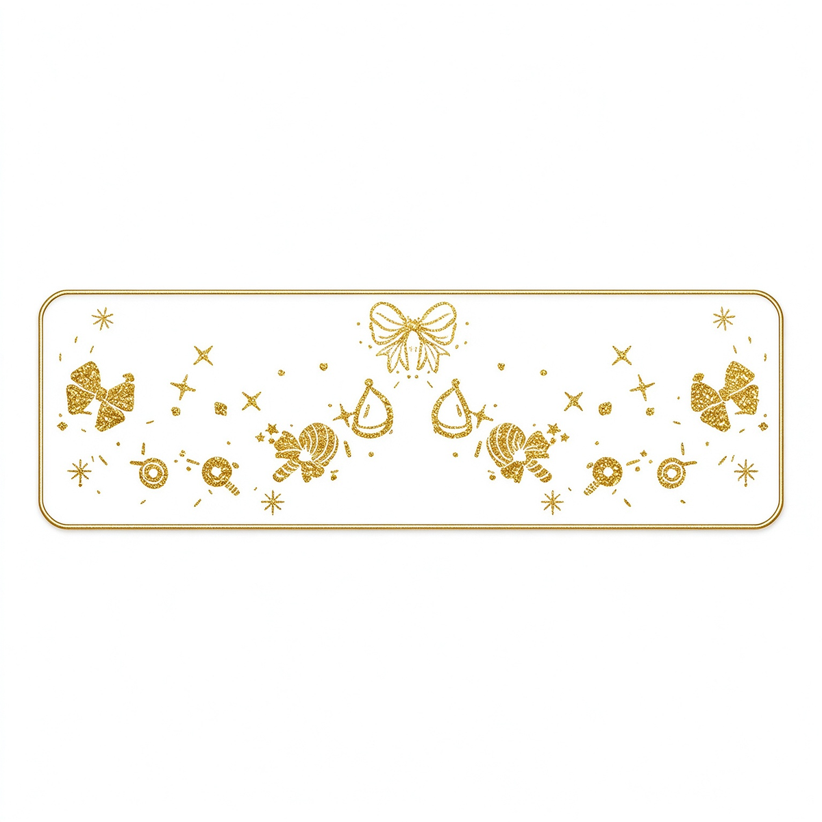 Metallic Glitter Bow & Candy Temporary Tattoos