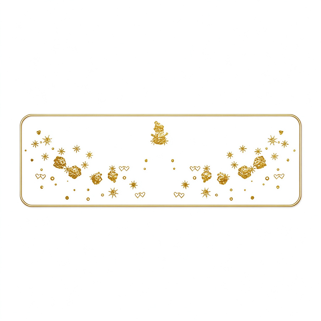 Metallic Glitter Bear & Heart Temporary Tattoos