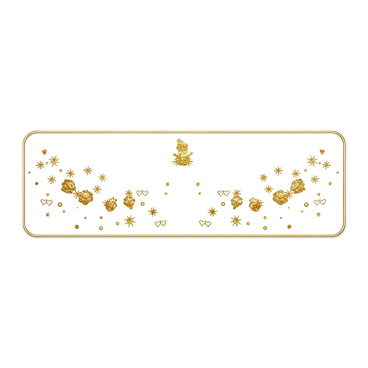 Metallic Glitter Bear & Heart Temporary Tattoos