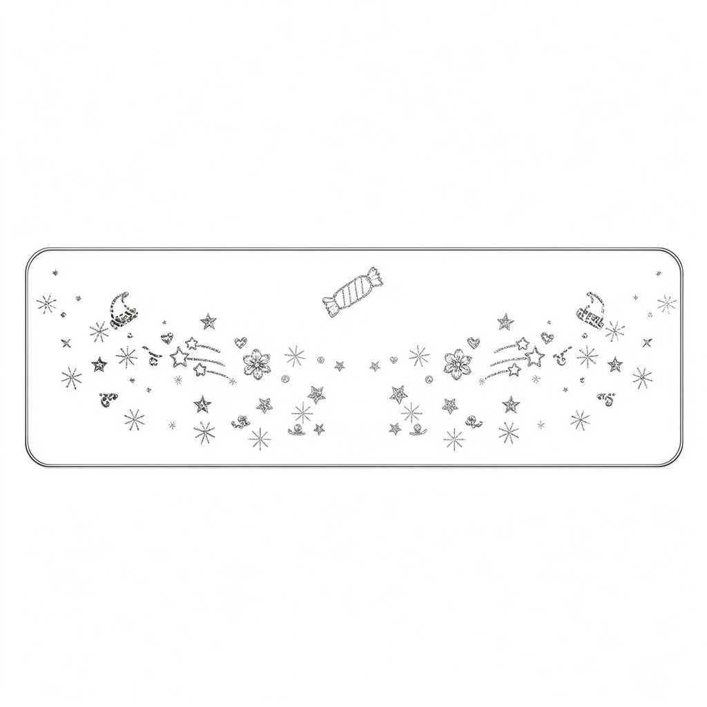 Silver Glitter Star & Candy Temporary Tattoos
