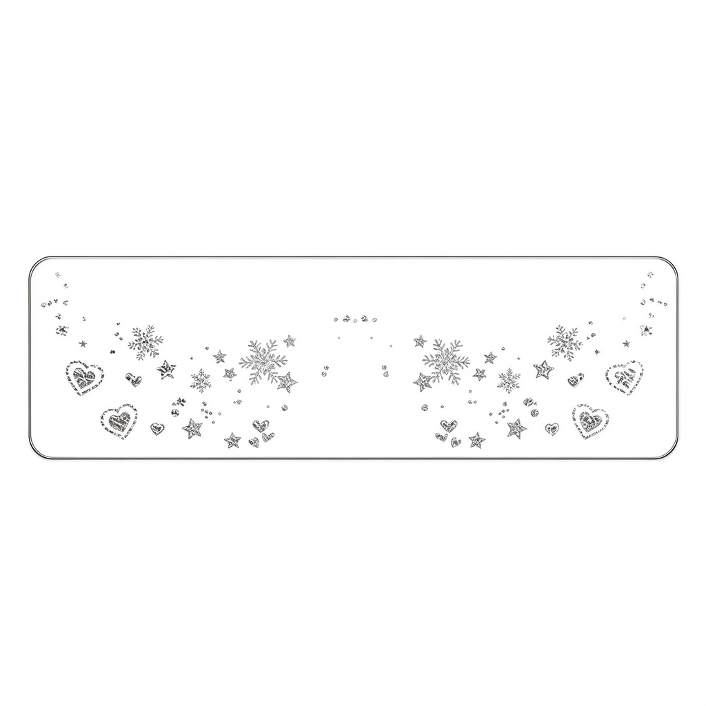 Silver Glitter Snowflake & Heart Temporary Tattoos