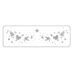 Silver Glitter Bell & Bow Temporary Tattoos