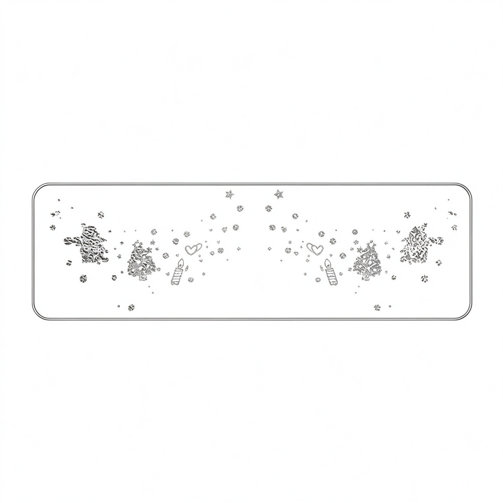 Silver Glitter Tree & Santa Temporary Tattoos