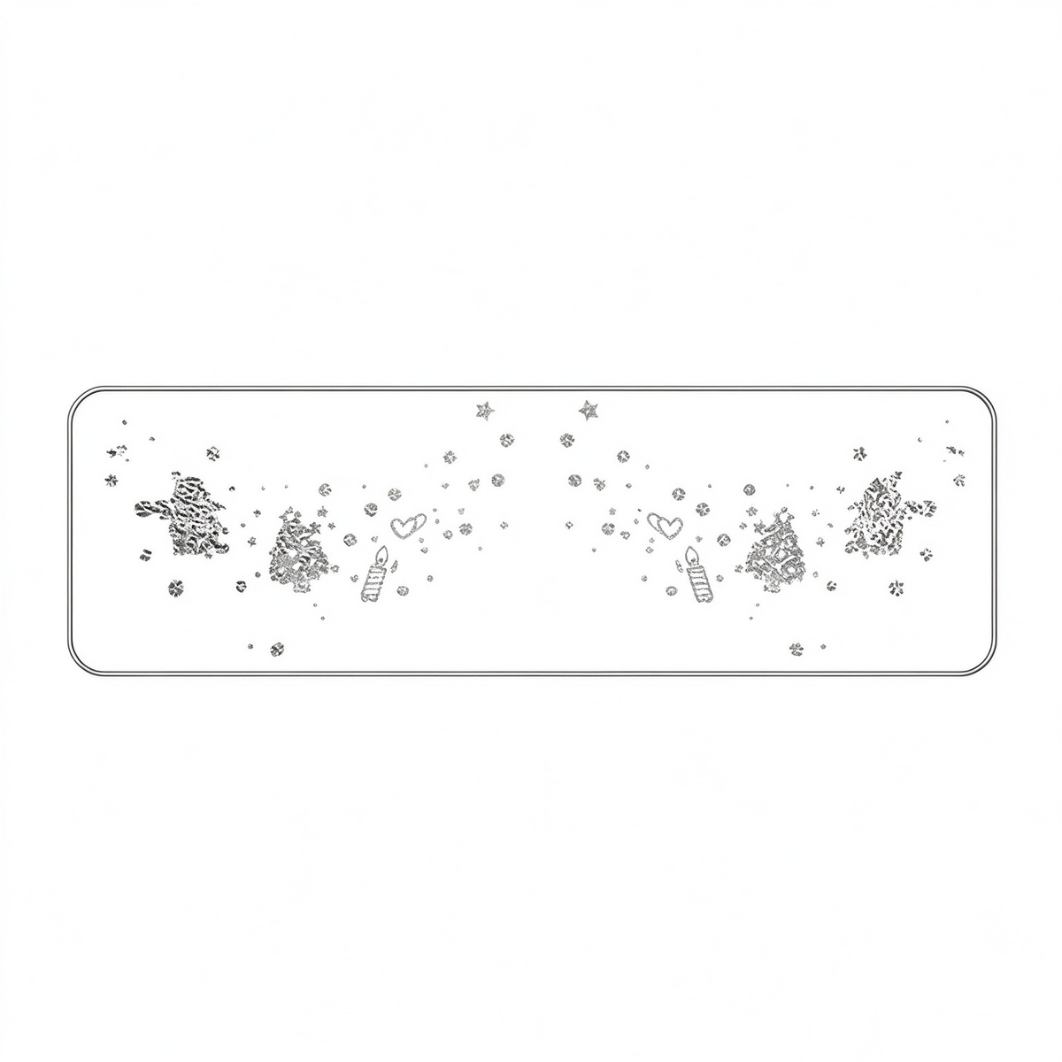 Silver Glitter Tree & Santa Temporary Tattoos