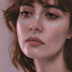Silver Glitter Bear & Heart Temporary Tattoos